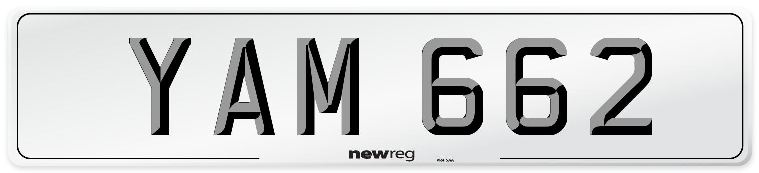 YAM 662 Number Plate from New Reg